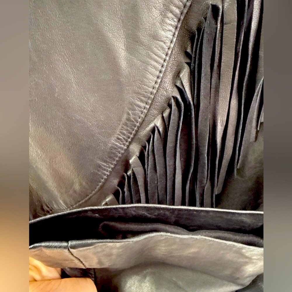 Vintage Spell Fringe Lambskin Jacket. M/L - Picture 3 of 12